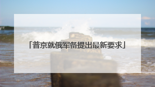 普京就俄军备提出最新要求