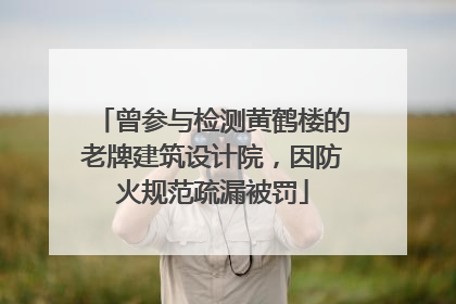 曾参与检测黄鹤楼的老牌建筑设计院，因防火规范疏漏被罚