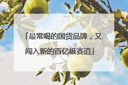 最常喝的国货品牌，又闯入新的百亿级赛道