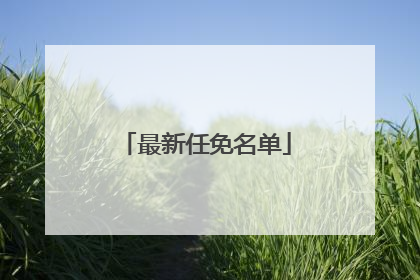 最新任免名单