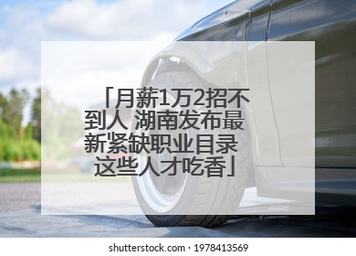 月薪1万2招不到人 湖南发布最新紧缺职业目录 这些人才吃香