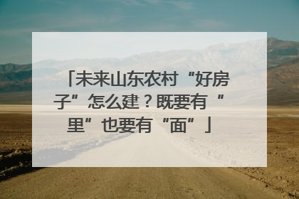 未来山东农村“好房子”怎么建？既要有“里”也要有“面”