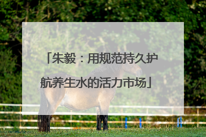 朱毅：用规范持久护航养生水的活力市场