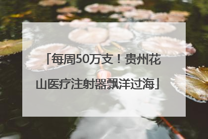 每周50万支！贵州花山医疗注射器飘洋过海