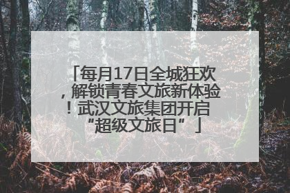 每月17日全城狂欢，解锁青春文旅新体验！武汉文旅集团开启 “超级文旅日”