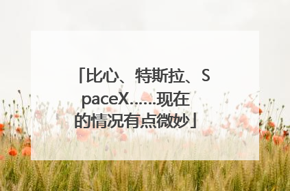 比心、特斯拉、SpaceX……现在的情况有点微妙
