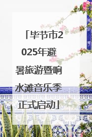 毕节市2025年避暑旅游暨响水滩音乐季正式启动