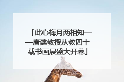 此心梅月两相知——唐建教授从教四十载书画展盛大开幕