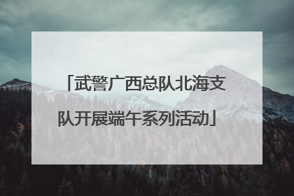 武警广西总队北海支队开展端午系列活动