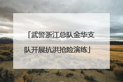武警浙江总队金华支队开展抗洪抢险演练