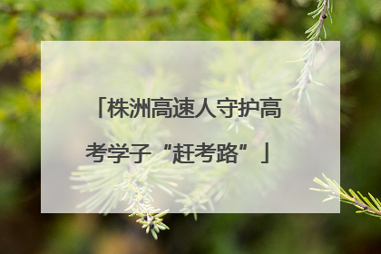 株洲高速人守护高考学子“赶考路”
