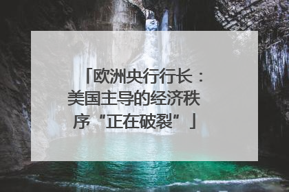 欧洲央行行长：美国主导的经济秩序“正在破裂”