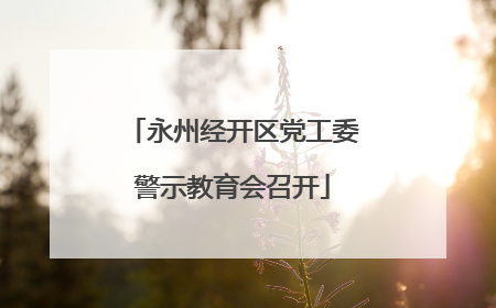 永州经开区党工委警示教育会召开