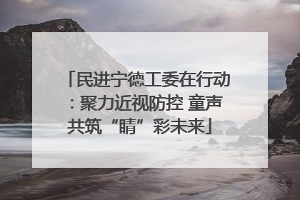 民进宁德工委在行动：聚力近视防控 童声共筑“睛”彩未来