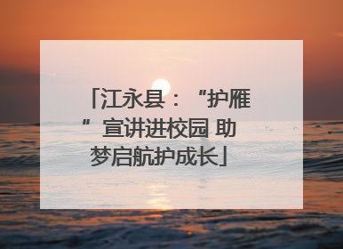 江永县：“护雁”宣讲进校园 助梦启航护成长