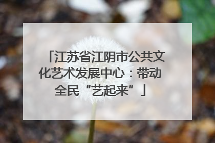 江苏省江阴市公共文化艺术发展中心：带动全民“艺起来”