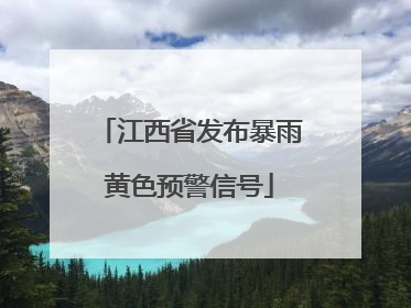 江西省发布暴雨黄色预警信号