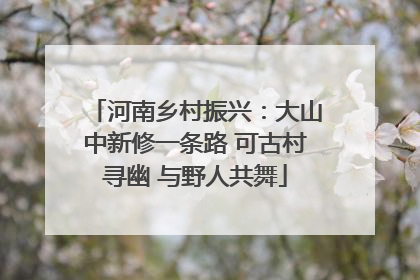 河南乡村振兴：大山中新修一条路 可古村寻幽 与野人共舞