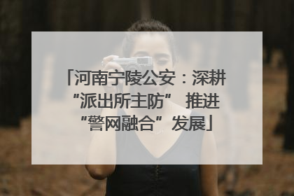 河南宁陵公安：深耕“派出所主防” 推进“警网融合”发展