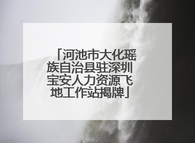 河池市大化瑶族自治县驻深圳宝安人力资源飞地工作站揭牌