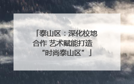 泰山区：深化校地合作 艺术赋能打造“时尚泰山区”