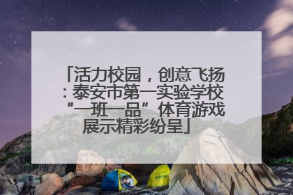 活力校园，创意飞扬：泰安市第一实验学校“一班一品”体育游戏展示精彩纷呈