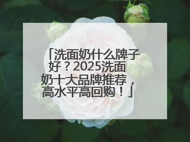 洗面奶什么牌子好？2025洗面奶十大品牌推荐，高水平高回购！