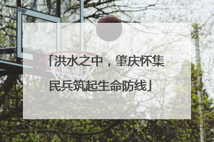 洪水之中，肇庆怀集民兵筑起生命防线