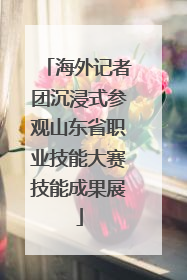 海外记者团沉浸式参观山东省职业技能大赛技能成果展