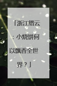浙江缙云：小烧饼何以飘香全世界？