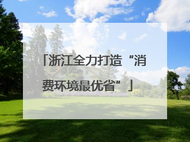 浙江全力打造“消费环境最优省”
