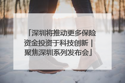 深圳将推动更多保险资金投资于科技创新｜聚焦深圳系列发布会