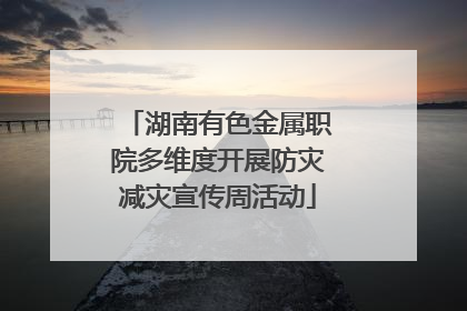 湖南有色金属职院多维度开展防灾减灾宣传周活动