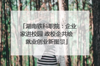 湖南铁科职院：企业家进校园 政校企共绘就业创业新图景