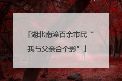 湖北南漳百余市民“我与父亲合个影”