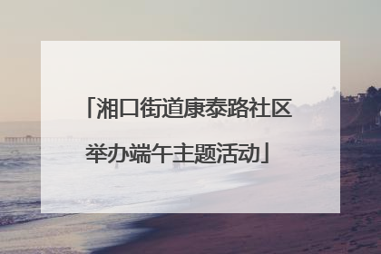 湘口街道康泰路社区举办端午主题活动
