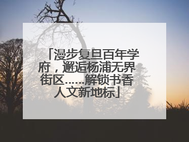 漫步复旦百年学府，邂逅杨浦无界街区……解锁书香人文新地标