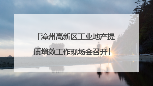 漳州高新区工业地产提质增效工作现场会召开