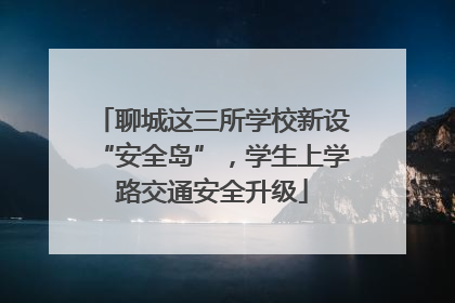 聊城这三所学校新设“安全岛”，学生上学路交通安全升级