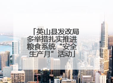 英山县发改局多举措扎实推进粮食系统“安全生产月”活动