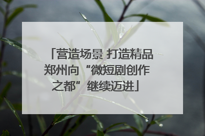 营造场景 打造精品 郑州向“微短剧创作之都”继续迈进