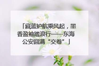 藏蓝护航乘风起，墨香盈袖踏浪行——东海公安圆满“交卷”