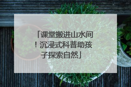 课堂搬进山水间！沉浸式科普助孩子探索自然