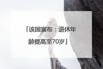 该国宣布：退休年龄提高至70岁