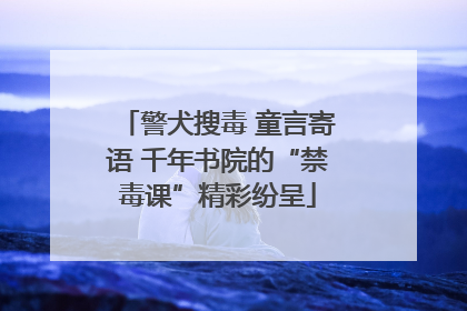 警犬搜毒 童言寄语 千年书院的“禁毒课”精彩纷呈