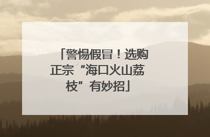 警惕假冒！选购正宗“海口火山荔枝”有妙招