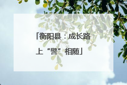 衡阳县：成长路上“警”相随