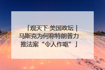 观天下·美国政坛｜马斯克为何称特朗普力推法案“令人作呕”