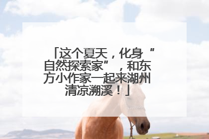 这个夏天，化身“自然探索家”，和东方小作家一起来湖州清凉溯溪！