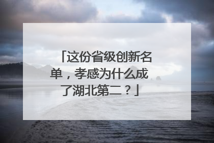 这份省级创新名单，孝感为什么成了湖北第二？